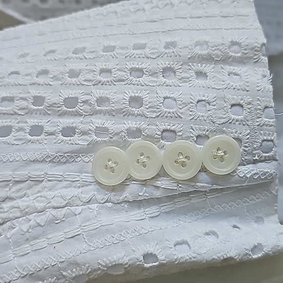 INC International Concepts Mens Slim Fit Eyelit Suit Jacket White Medium - Picture 5 of 10